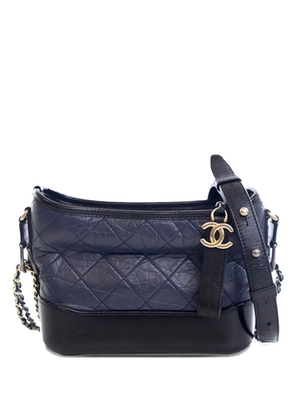 CHANEL Pre-Owned 2019 Small Bicolor Aged Calfskin Gabrielle crossbody bag - Blue