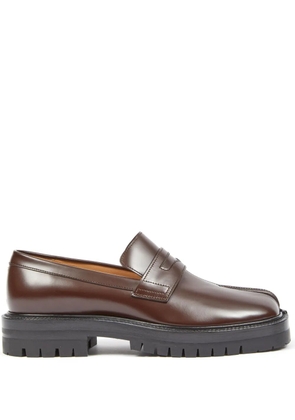 Maison Margiela Tabi leather loafers - Brown