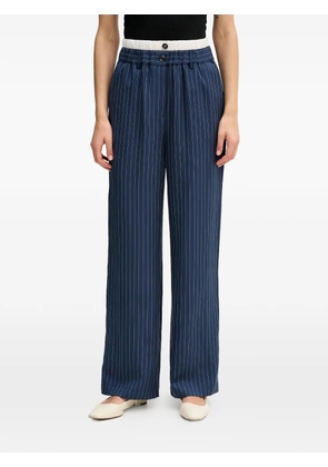 Sisley pinstripe buttoned trousers - Blue