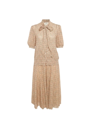Celine Pre-Owned Paisley print crepe skirt and top - Neutrals