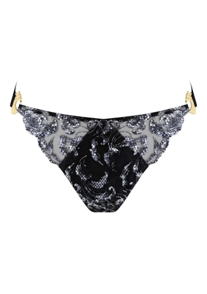 Bordelle Siren open-back brief - Black