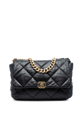 CHANEL Pre-Owned 2019 Maxi Lambskin 19 Flap satchel - Black