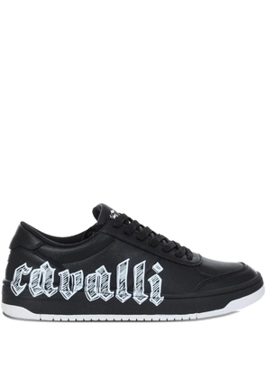Just Cavalli leather low-top sneakers - Black