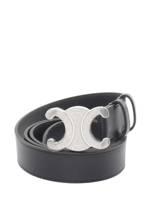 Celine Pre-Owned 2020s Triomphe leather belt - Black