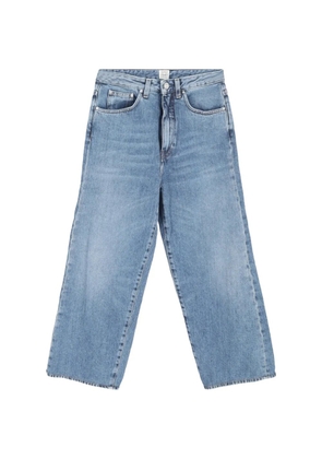 TOTEME high-rise straight-leg trousers - Blue