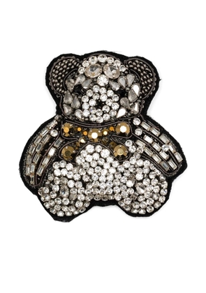 Dice Kayek crystal-embellished brooche - Silver