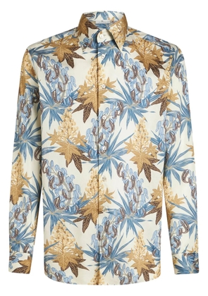 ETRO Foliage-print cotton shirt - Neutrals