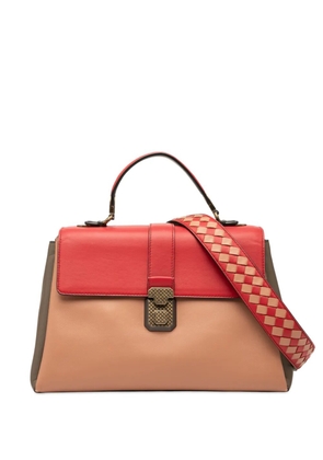 Bottega Veneta Pre-Owned 2012-2025 Medium Tricolor Nappa Piazza Top Handle satchel - Red