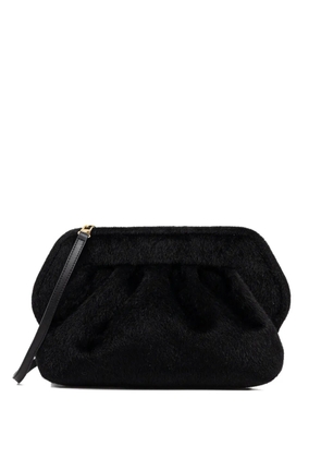 Themoirè gathered clutch bag - Black