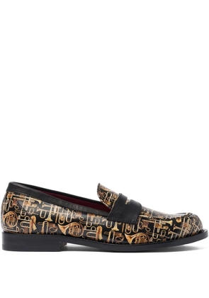 Scarosso graphic-print loafers - Black