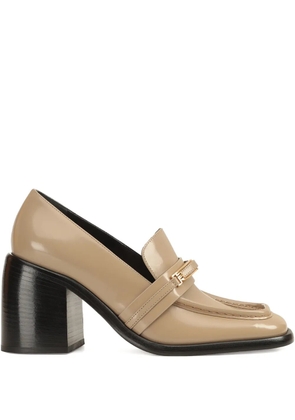 Sergio Rossi Bitt leather loafers - Neutrals