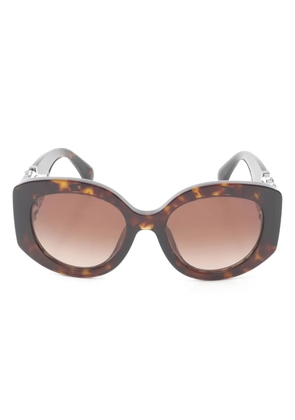 CHANEL Pre-Owned 1986-1988 CC oval-frame sunglasses - Brown