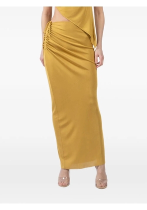 La Galpa Gran Fatali gathered maxi skirt - Yellow