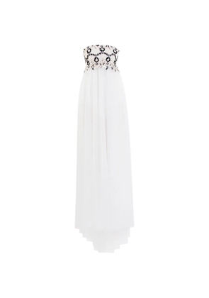 Saiid Kobeisy embroidered tulle maxi dress - White