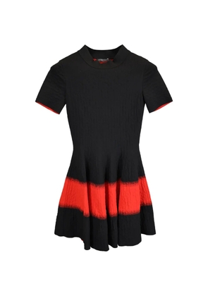 Alexander McQueen Pre-Owned stripe-detail mock-neck dress - Black