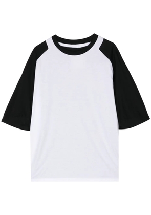 Fumito Ganryu two-tone cotton T-shirt - White