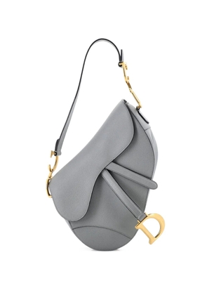 Christian Dior Pre-Owned Saddle Handbag Leather Medium shoulder bag - Grey