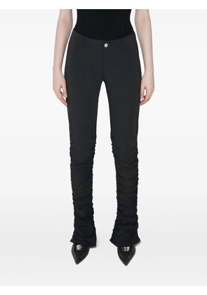 MISBHV Lara ruched-detail trousers - Black