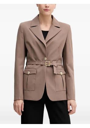 Gaudi belted pocket blazer - Brown