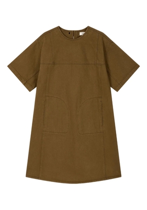 TOMBOY twill tunic dress - Brown
