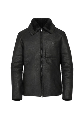 Hannes Roether shearling collar jacket - Black