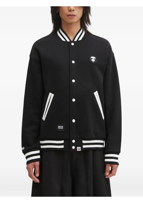 AAPE BY *A BATHING APE® striped-trim button-fastening bomber jacket - Black