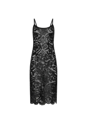 L'Agence Kazuko mesh midi dress - Black