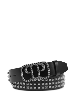 Philipp Plein studs buckle leather belt - Black