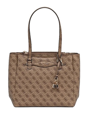 GUESS USA logo-plaque top-handle tote bag - Neutrals