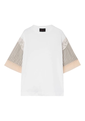 Simone Rocha lace-trimmed T-shirt - White