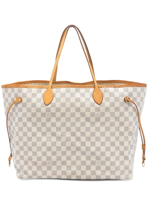 Louis Vuitton Pre-Owned 2013 Damier Azur Neverfull GM tote bag - White