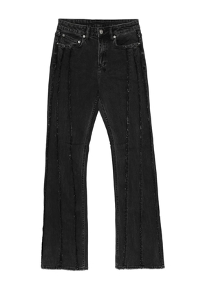 Ksubi frayed-seam flare jeans - Black