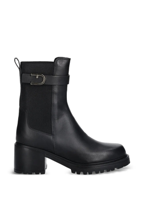 Furla buckle strap boots - Black