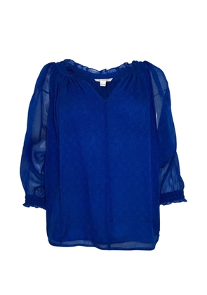 Diane Von Furstenberg Vintage puff-sleeves blouse - Blue