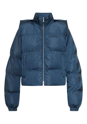 Off-White arrow-print puffer jacket - Blue