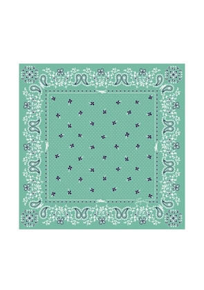 Longchamp French Bandana silk scarf - Green