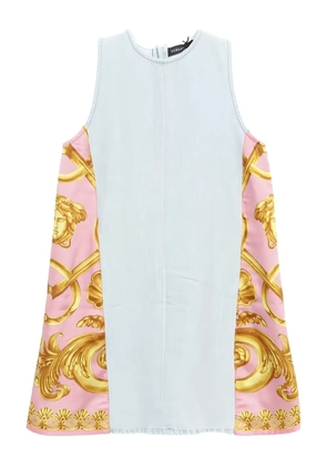 Versace Pre-Owned 2010s medusa-print denim dress - Blue