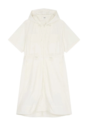 TOMBOY hooded short-sleeve mini dress - White