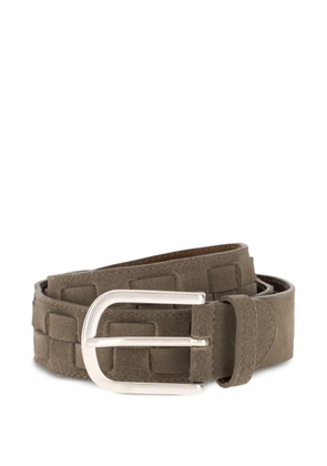 Boggi Milano woven suede belt - Brown