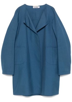 Jil Sander Pre-Owned 2010s collarless coat - Blue