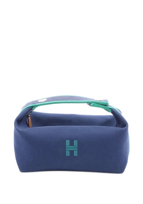 Hermès Pre-Owned 2010-2025 Small Toile Bride a Brac Case vanity bag - Blue