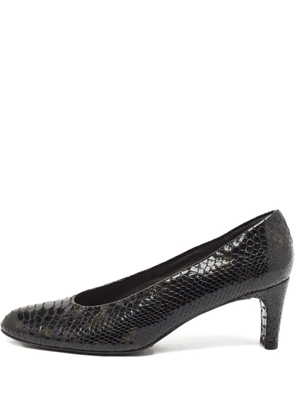 Stuart Weitzman 95mm embossed leather pumps - Black