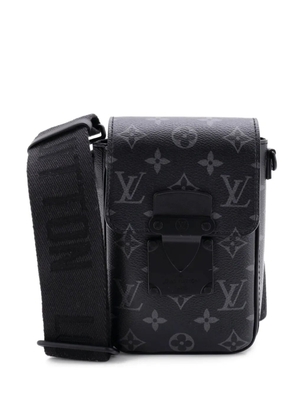 Louis Vuitton Pre-Owned S Lock Vertical Wearable Wallet Monogram Eclipse Canvas crossbody bag - Black