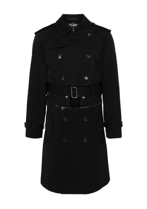 Black Comme Des Garçons twill trench coat