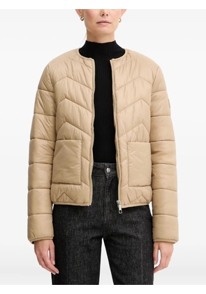 BOSS chevron-pattern padded jacket - Neutrals