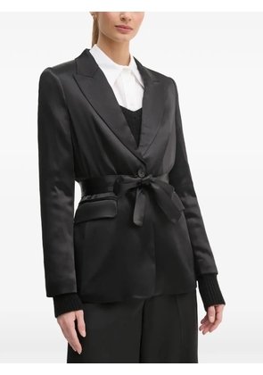 OUI belt-tie blazer - Black