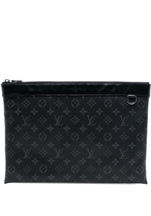 Louis Vuitton Pre-Owned 2019 Monogram Eclipse Discovery Pochette GM clutch bag - Black