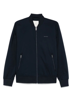 Calvin Klein logo-print bomber jacket - Blue