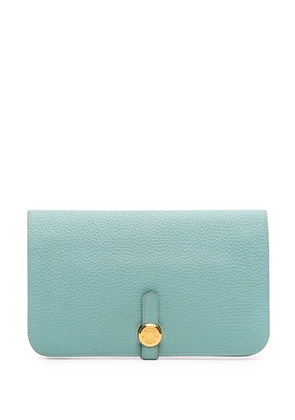 Hermès Pre-Owned 2015 Togo Dogon Duo Wallet GM long wallets - Blue