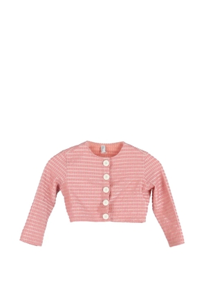 Lisa Marie Fernandez tweed cropped cardigan - Pink